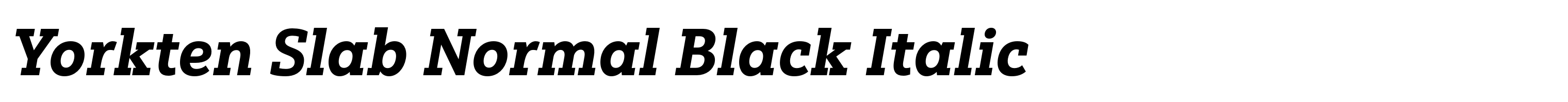 Yorkten Slab Normal Black Italic